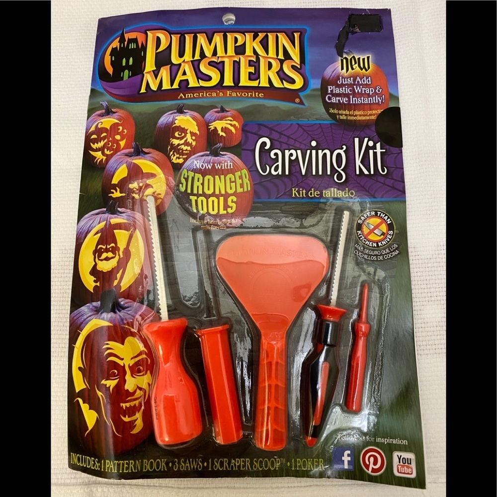 🔵4/$20 Pumpkin Masters Carving Kit Pattern Book NIP